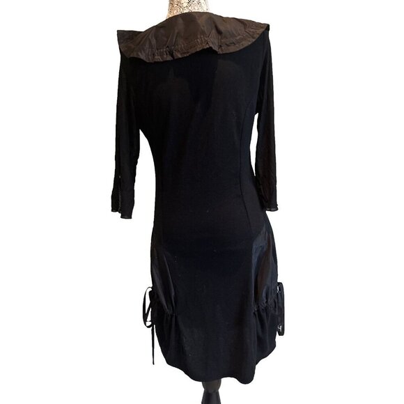 Paolo Tricot Dress, black, size Large, sheer sleeves, Wednesday Adams, witch - Picture 7 of 15